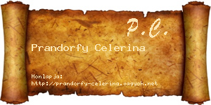 Prandorfy Celerina névjegykártya